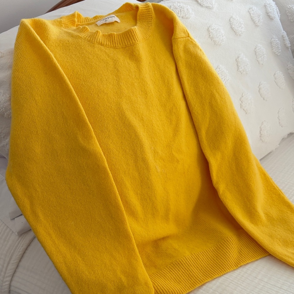 Vibrant Yellow Crew Neck Sweater